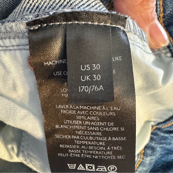 We The Free Distressed Raw Edge Skinny Medium Wash Jeans Women’s Size 30 - Picture 7 of 8